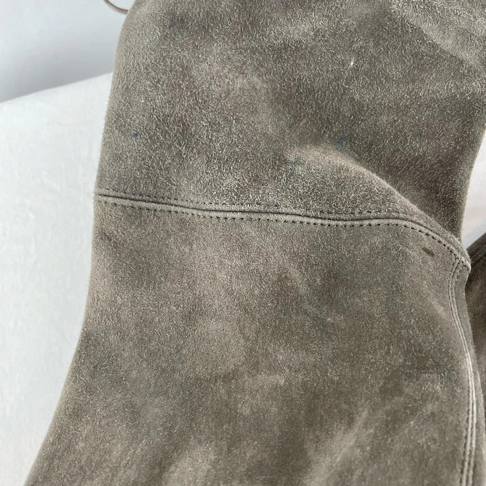 Stuart Weitzman‎ Lowland Suede Over-the-Knee Boots in Taupe Size 7.5